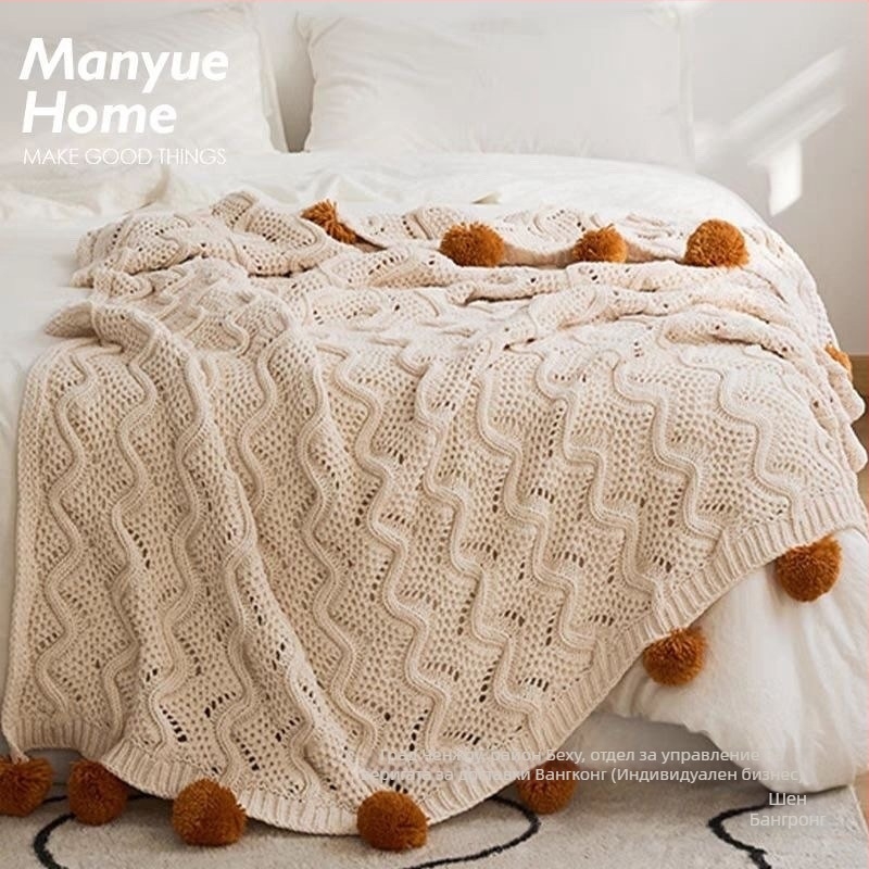 Плетено одеяло с райета, за пролет и есен; свиване 2–5%; стил: флорален; материя: друга