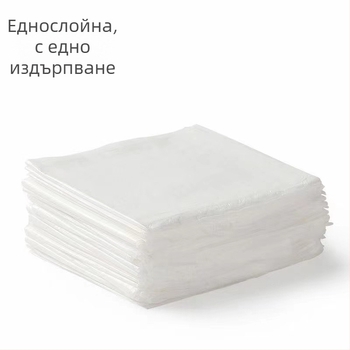 Едноразова покривка за маса; удебелена PE пластмаса; порцеланов узор; квадратна форма; 10 броя