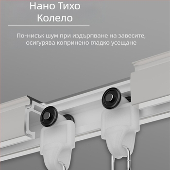 Завесна релса с ролки – тихи водачи, странично и горно монтирана монорелса, двойна релса; Марка: Dianyi; Материал: chenille; Персонализация: Да; Стил: Светъл лукс