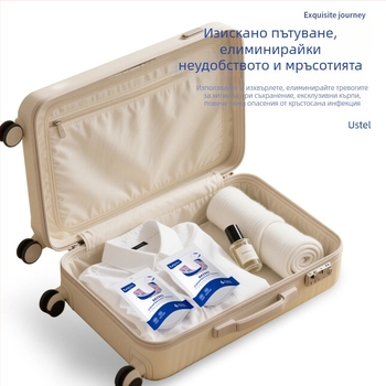 USTEL еднократна компресирана кърпа за лице – нетъкан текстил, ≥50 г, 6 бр./пакет, 288 пакета в кутия