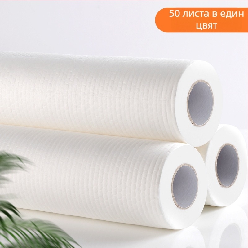 Еднократна кърпа за краката и кухнята — абсорбираща, удебелена нетъкана ролна кърпа