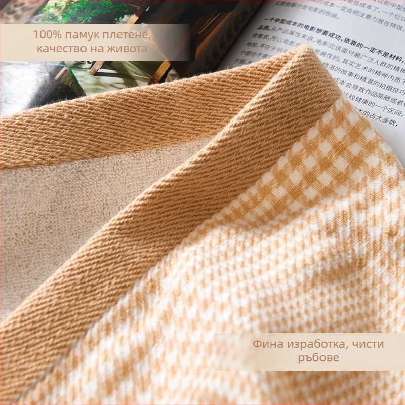 Памучно кърпено одеяло за лято, 100% памук, 3000 g+, модел на ивици, прост модерен стил