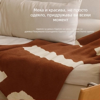 Iris Pie одеяло за диван – почивка и дневен сън, четири сезона, за пътувания, кола и самолет
