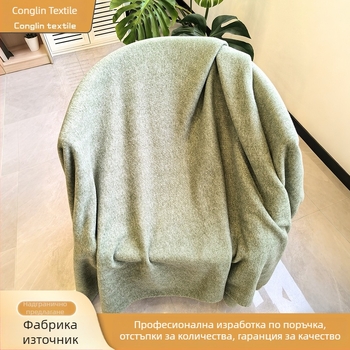 Jungle 420 g двустранно флисово одеяло с едноцветен дизайн, полиестер, за офис и дом, всички сезони, скандинавски стил