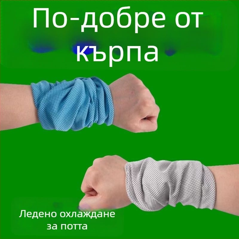 Полиестерна спортна кърпа за китки, 100d прежда, прав плат, ултра лека под 50 г, бързосъхнеща