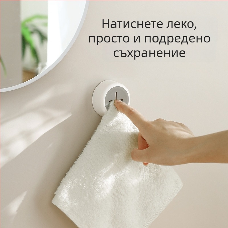 FaSoLa Стенно държач за кърпи – без пробиване, кухненска кърпа, клип за кърпи, модерен минималистичен дизайн; материали: ABS, силикон, акрилно лепило; тегло 23 g
