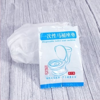 Еднократна подложка за седалката на тоалетната, индивидуално опакована, универсално пасваща, плат, прахоустойчива