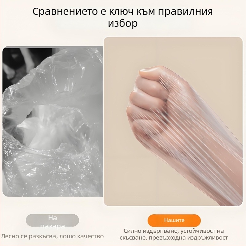 Еднократна покривка за прах за диван и легло с еластични маншети – пълно покритие, пластмасов филм (PE/полиетилен), по поръчка