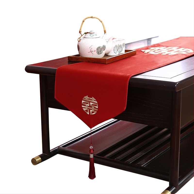 Сватбена дълга декоративна лента за маса, полиестерна тъкан, фестивален модел, марка Xinxin