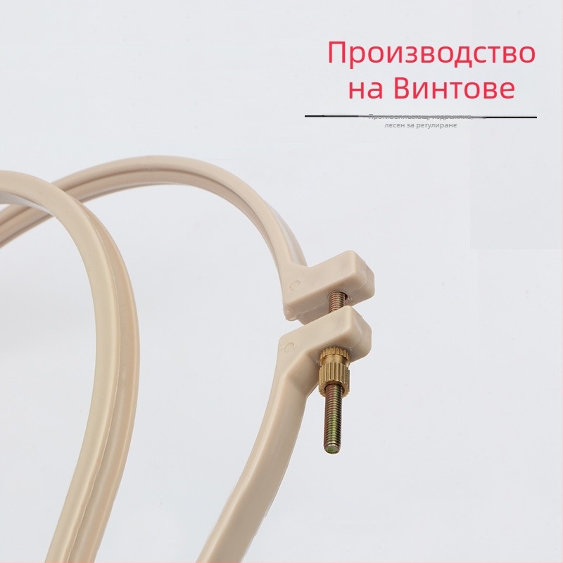 Пластмасов пръстен за кръстосано бродиране, кръгла рамка за бродерия с опора и фиксиращ пръстен