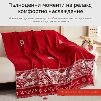 Покривка за диван, Chenille материя; сърцевиден модел; за ъглов диван; сватбен стил и дантелен дизайн; защита на дивана от прах