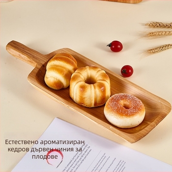 Дървена тава за плодове — ретро луксозен стил, дървен материал, плодова чиния, пускане през 2025 г., първокласно качество