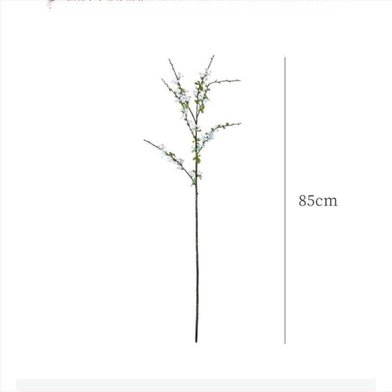 Изкуствени клончета Snow Willow – коприна цветя, ръчно изработени: рисуване, стилизиране, релеф – за домашна декорация