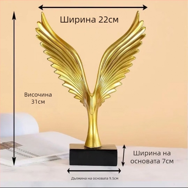 Скулптура на орел със разперени криле, ръчна изработка, модерен стил (материал: смола; стил: прост и модерен; ръчна изработка; подходящ за рожден ден; рекламни подаръци)