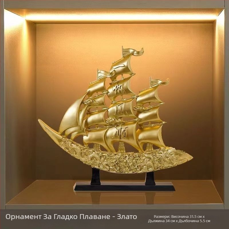 Декоративна фигура от смола в китайски стил за офис и хол – бизнес подарък