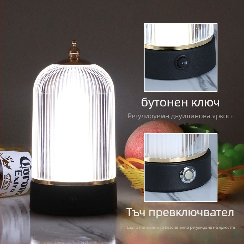 LED настолна лампа за хотелски бар, модел DG-028; метален държач на лампата; модерен минималистичен стил; напрежение ≤ 36 V; подходяща за хотели и ресторанти