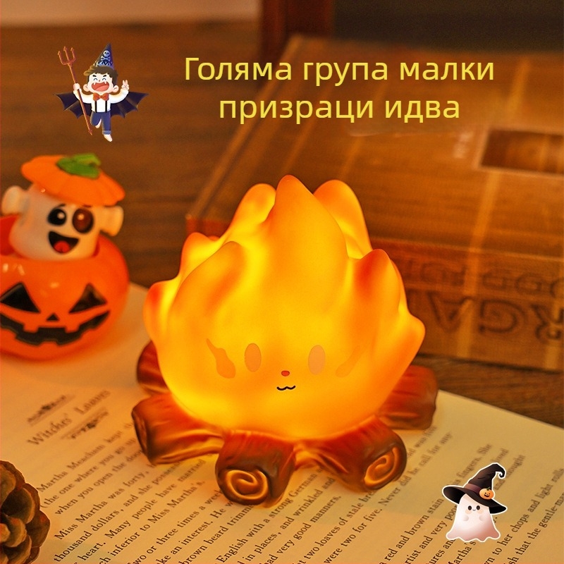 LED свещ с форма на пламък, нощна лампа, настолен декор, вградена батерия, напрежение ≤ 36V