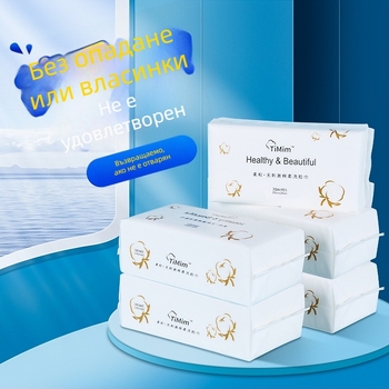 Timim еднократна лицева кърпа от чист памук – мокра и суха употреба, печат и формоване, 70 бр. в опаковка, 50 опаковки в кашон