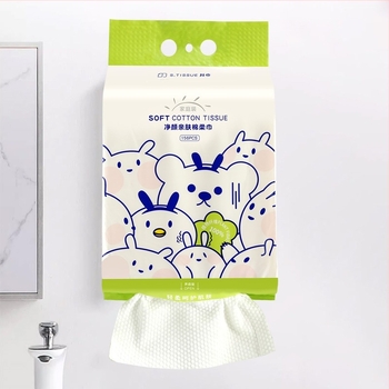 Shake towel еднократна лицева кърпа, стенна за почистване, влажно и сухо двойно използване, дървесно влакно