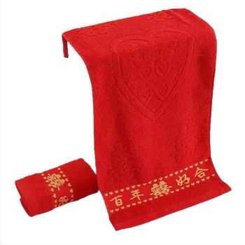 Ръчна хавлиена кърпа — ядрова прежда, жакардово тъкане, 100–120 г, комплект 14 броя, персонализиран сватбен спомен