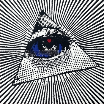 Спортен шал за глава, хип-хоп стил, Eye of God мотив, 100% памук, отпечатано лого