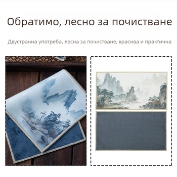 Чайна кърпа с 80% полиестер и 20% полиеамид, 70 г, водопоглъщаемост 11–15 сек, печат на лого наличен, шевно завършване