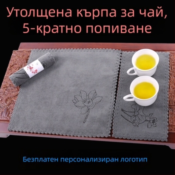 Чайна кърпа, 80% полиестер + 20% полиамид; абсорбция 26–30 сек; марка Feather of phoenix; код на продукта 201904; граматура 30