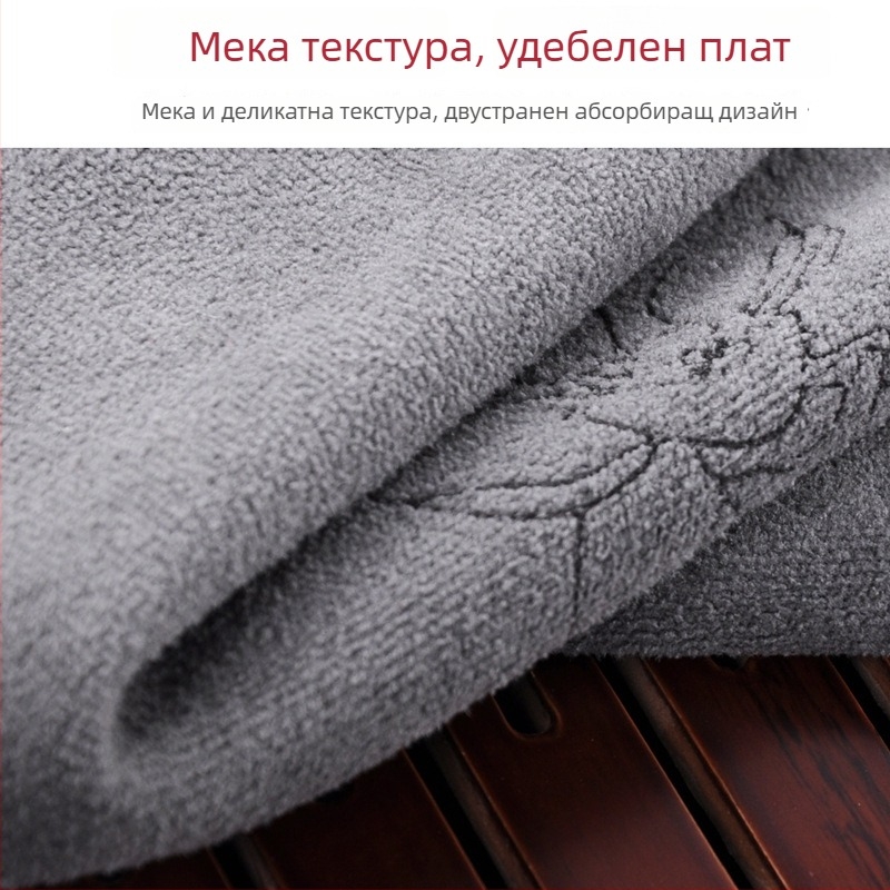 Чайна кърпа, 80% полиестер + 20% полиамид; абсорбция 26–30 сек; марка Feather of phoenix; код на продукта 201904; граматура 30
