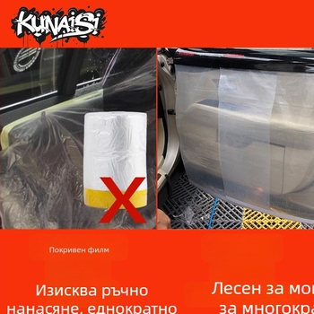 Coolness Kns Защитно покривало за монтаж на филм за прозореца на колата — водоустойчива защита за врати, пластмаса