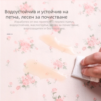 Лайнер за чекмеджета EVA, флорална шарка, квадратна форма, Rice Wood, издание 2024