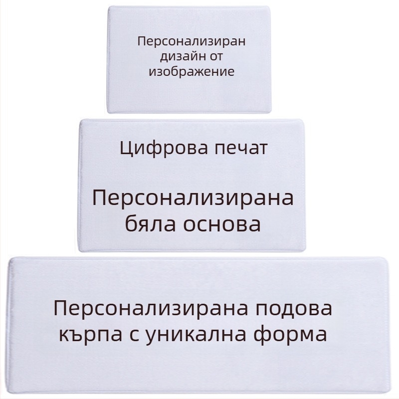 Комплект подложки за крака - полиестерно влакно - правоъгълен - солиден модел - миещи се - за всекидневна, спалня, баня и балкон