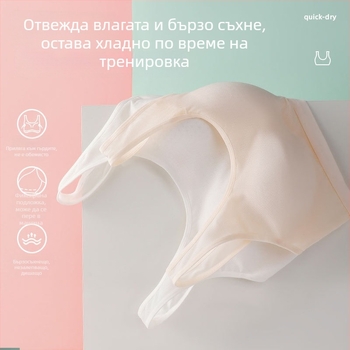 Сутиен за момичета в пубертета, безжичен, дишащ памук, пълна чашка, Omeifen