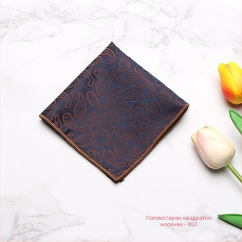Джобна кърпа за сако, мъжки стил – модерен дизайн, полиестер, жакардова тъкан, модел точки, ивици и листа
