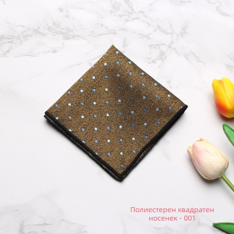 Джобна кърпа за сако, мъжки стил – модерен дизайн, полиестер, жакардова тъкан, модел точки, ивици и листа