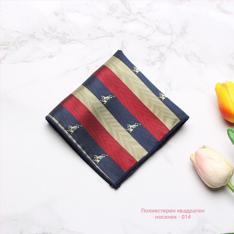 Джобна кърпа за сако, мъжки стил – модерен дизайн, полиестер, жакардова тъкан, модел точки, ивици и листа