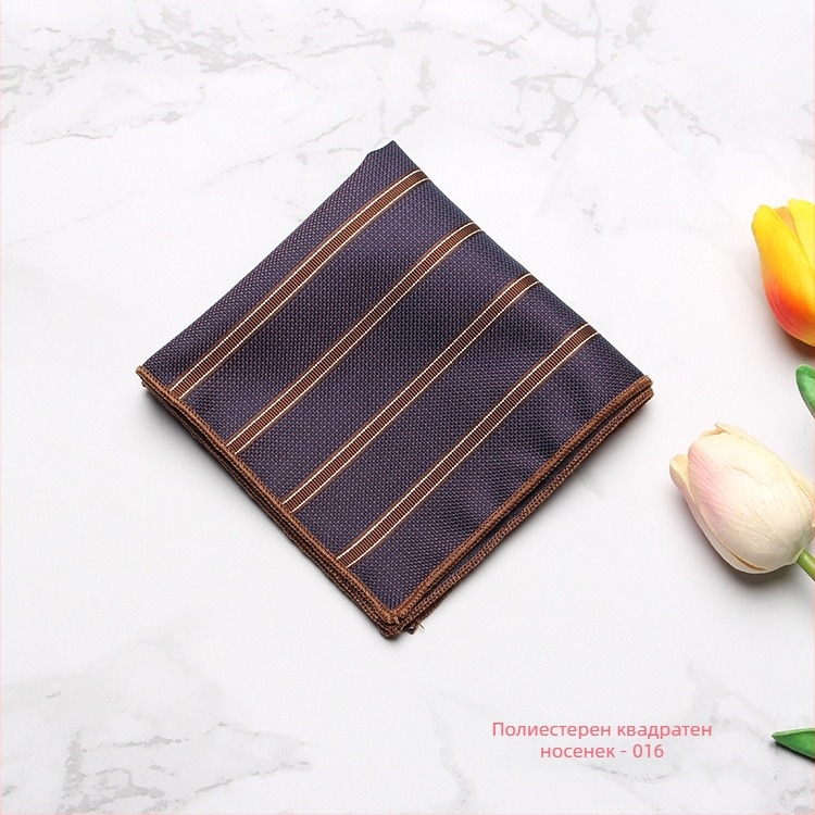 Джобна кърпа за сако, мъжки стил – модерен дизайн, полиестер, жакардова тъкан, модел точки, ивици и листа