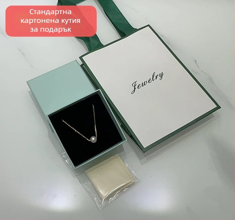 Колие с висулка Light Joy, 925 сребро, прясноводни перли, идеално кръгла форма, стил лукс