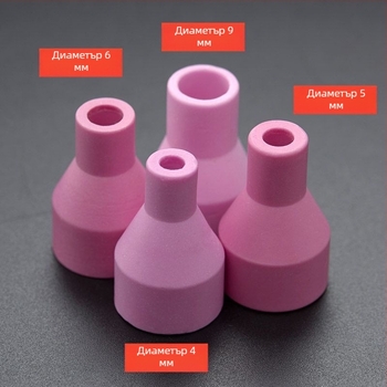 Houghty One дебелена керамична дюза за заваръчен факел – порцеланова дюза за аргонова дъга