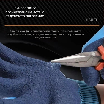 Защитни работни ръкавици – износоустойчиви, неплъзгащи се, водоустойчиви; двойно латексно покрити градинарски ръкавици; пробиеустойчиви; за водни дейности