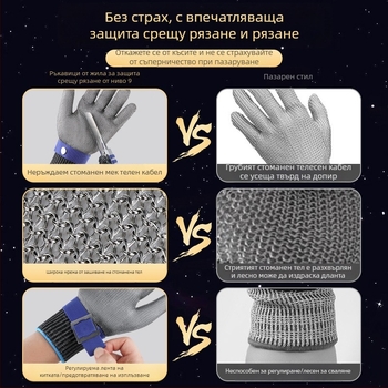 Ръкавици против порязвания Job Health, индустриална употреба, тегло 10