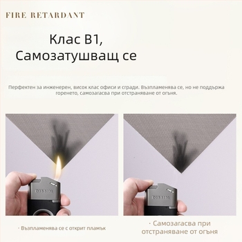 Ролетни щори с огнеустойчив плат B1 — полиестер + ПВЦ, по поръчка, за офиси и търговски пространства, възможности на затъмнение: 0%, 1%, 3%, 5%, пълно/прозрачно/частично затъмнение
