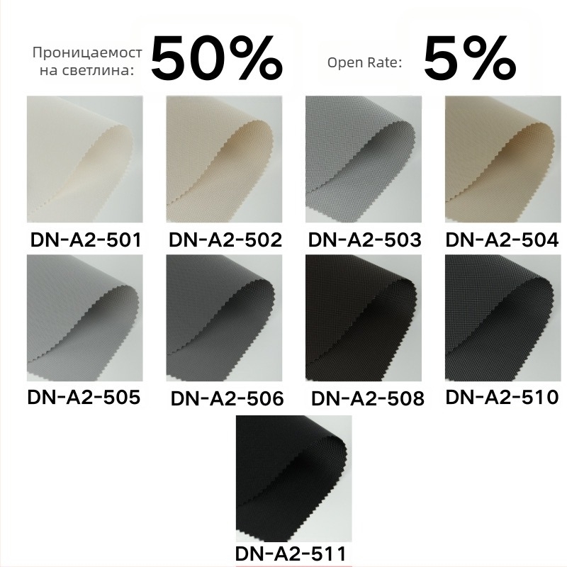 Ролетни щори с огнеустойчив плат B1 — полиестер + ПВЦ, по поръчка, за офиси и търговски пространства, възможности на затъмнение: 0%, 1%, 3%, 5%, пълно/прозрачно/частично затъмнение