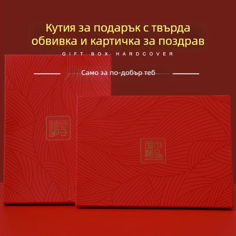 Копринен принтиран шал за жени — City Show, квадратен шал за всички сезони с подаръчна кутия, произход Zhejiang