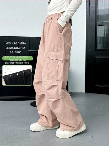 Панталони за момичета памук | висока талия, влагоотводящи, за възраст 7–12 г., лято 2025, корейски стил