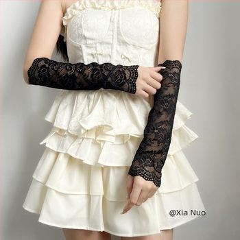 Слънцезащитни ръкавели с дантела, нейлон >96%, UV защита, за шофиране и колоездене, лято 2025