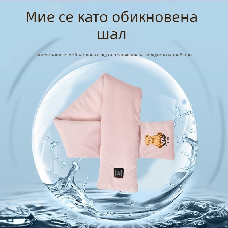 Графен USB самоподгряващ се шал за мъже и жени – зимна топлина, Lis velvet тъкан, мультяшен стил