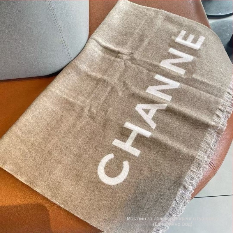 Кашмирен шал от C Home — 100% кашмир, warp-плетение, топъл за зимата, литературно ретро бохемски стил (есен 2024)