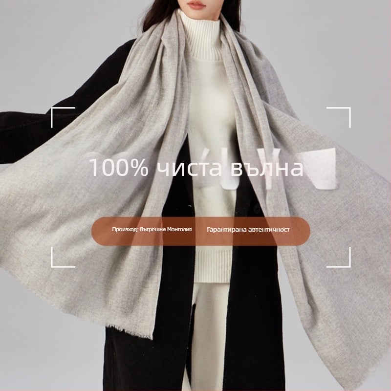 Вълнен шал, 100% вълна, пролет, плоско тъкане, артистично ретро стил, Zhejiang произход