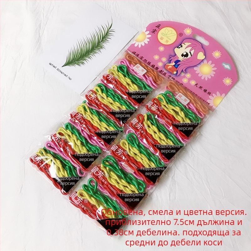 Headwear: Authentic Liufang плетени гумени ластици за коса – естествени, висока еластичност