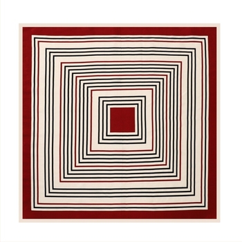 Копринен квадратен шал с plain crepe satin, plain weave, Su silk, ZS5306, пролет 2025